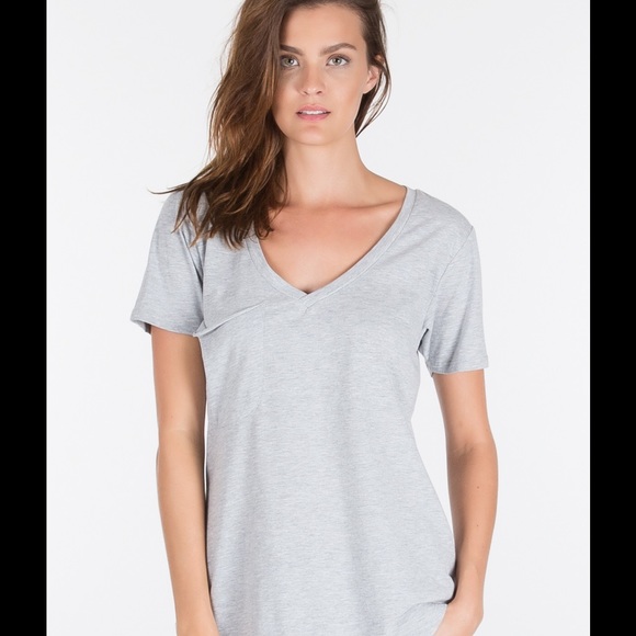 💥SOLD OUT💥 Pocket Tee H Grey Burnout - Picture 2 of 4