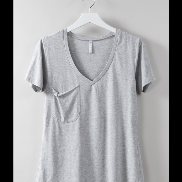 💥SOLD OUT💥 Pocket Tee H Grey Burnout - Picture 4 of 4