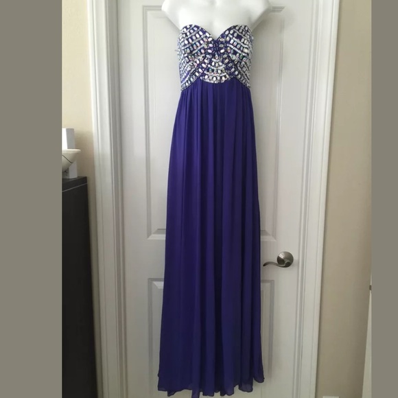 sequin hearts prom dress