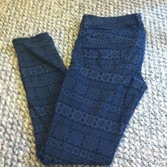 American eagle patterned navy jegging