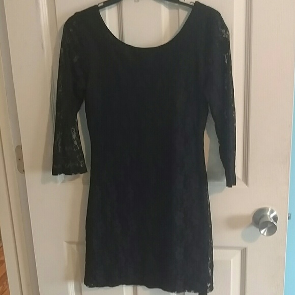 Black lace dress