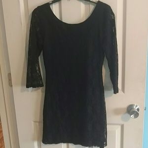 Black lace dress