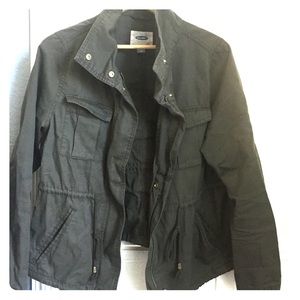Army green utility jacket