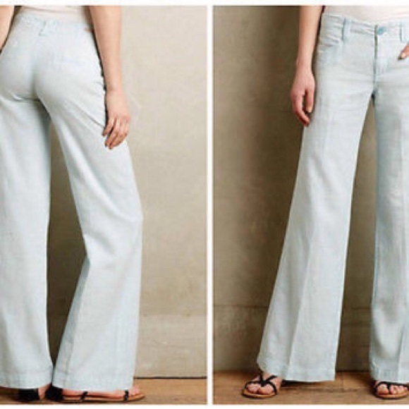 Anthropologie tailored sailor wide-leg pants