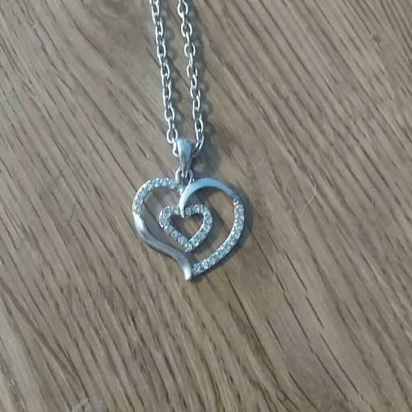 Silver heart necklace