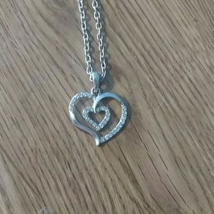 Silver heart necklace