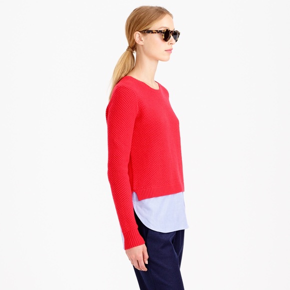 J.Crew Lambswool Shirttail Sweater