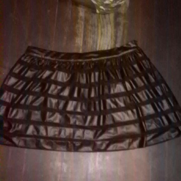 Sheer and faux leather