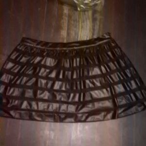 Sheer and faux leather