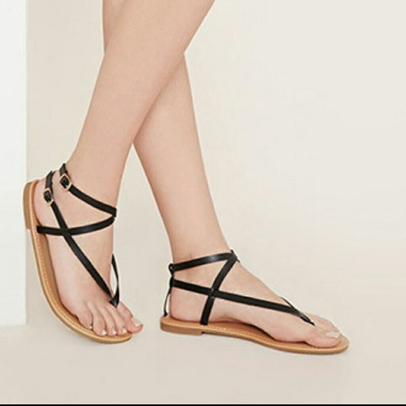 Black strappy sandals