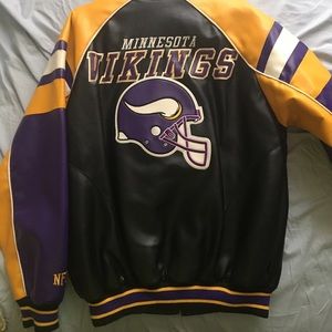 Leather letterman jacket