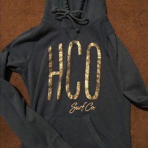 Blue grey sparkly HOLLISTER hoodie