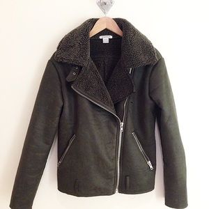 X UO Sherpa Moto Jacket by Glamorous