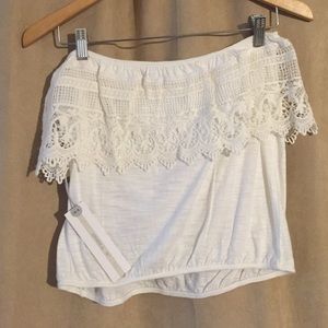 O'neill top new with tags, white with lace detail.