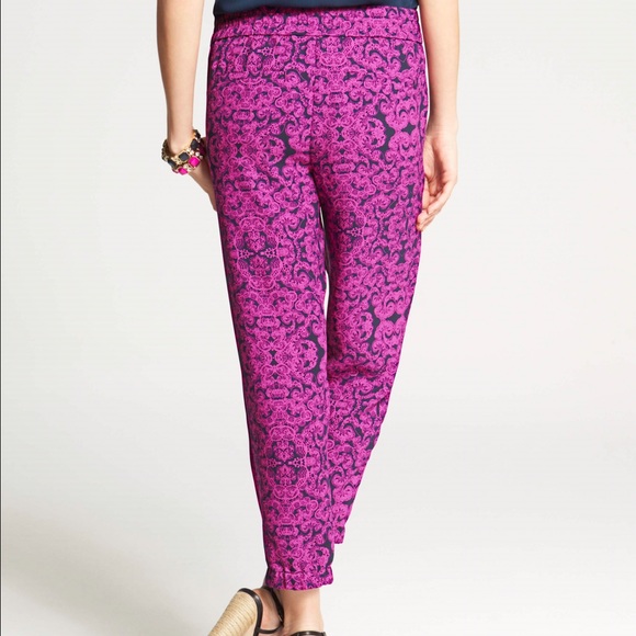 Ann Taylor Printed Crop Pant