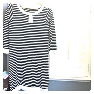 Brand new, black/cream striped sweater dress NWT