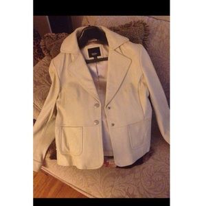 Mossimo cream leather jacket