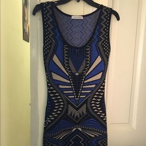 Blue tribal dress