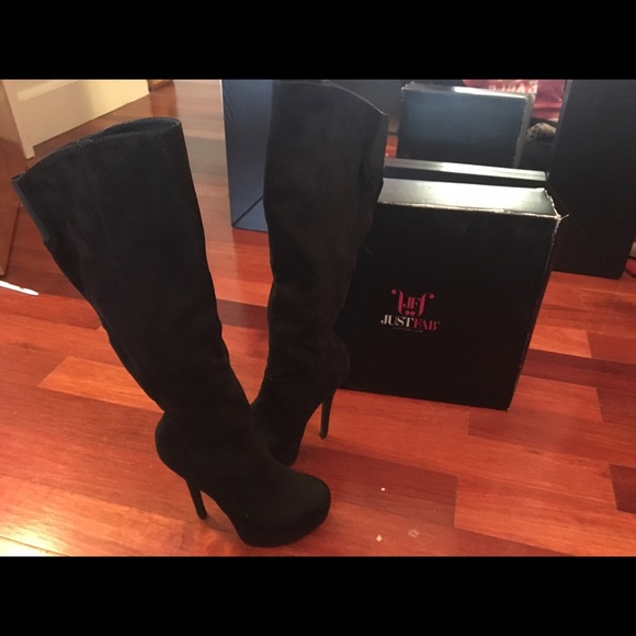 Black Knee High Boots
