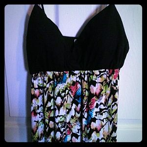 Cute black and bright maxi dress