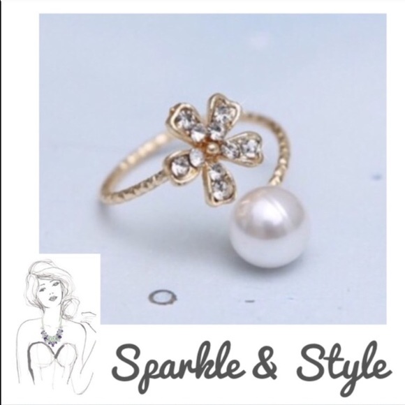 ✨Flower and Pearl ring✨ - Picture 2 of 2