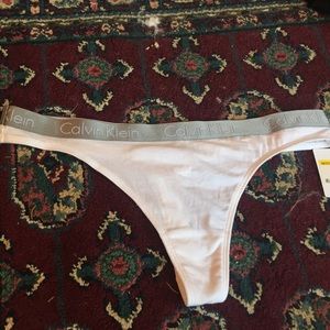 CALVIN KLEIN THONG WHITE & GRAY SIZE MEDIUM