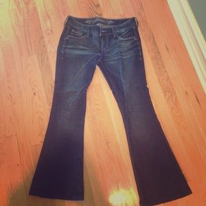 Express Stella regular fit flare low rise jeans