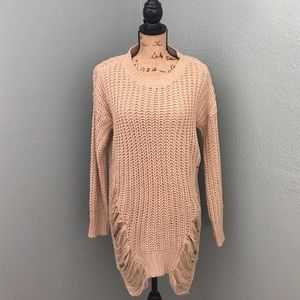Tan fashion nova unraveled sweater