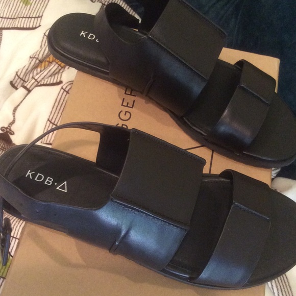 Urban Outfitters Kelsi Dagger Black Leather Sandal - Picture 2 of 4