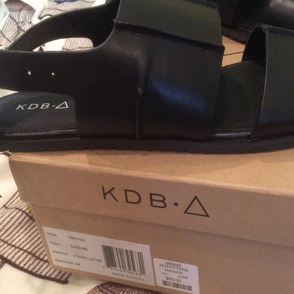 Urban Outfitters Kelsi Dagger Black Leather Sandal - Picture 3 of 4