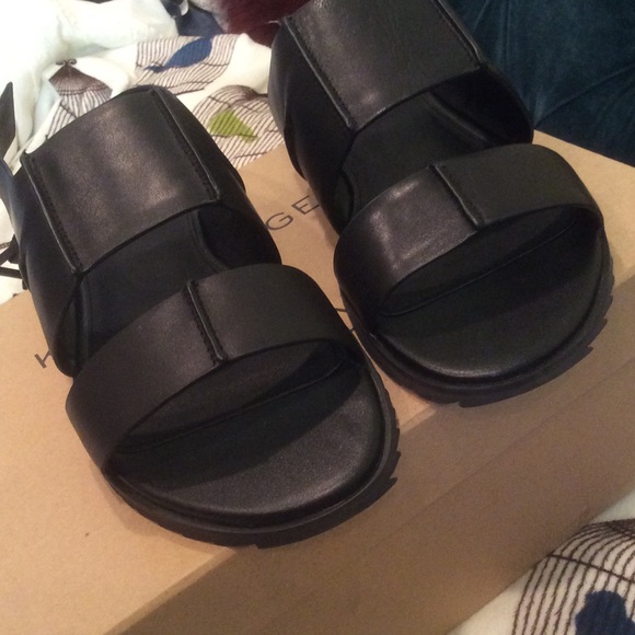 Urban Outfitters Kelsi Dagger Black Leather Sandal - Picture 4 of 4