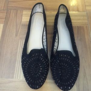 Black Topshop cut out flats
