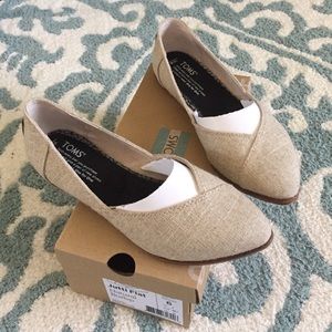 Toms Natural Metallic Burlap Women S Jutti Flats Toms Natural Metallic Burlap Women S Jutti Flats
