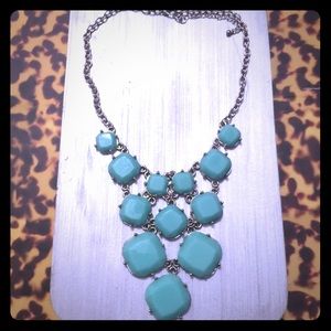 Mint blue bubble necklace