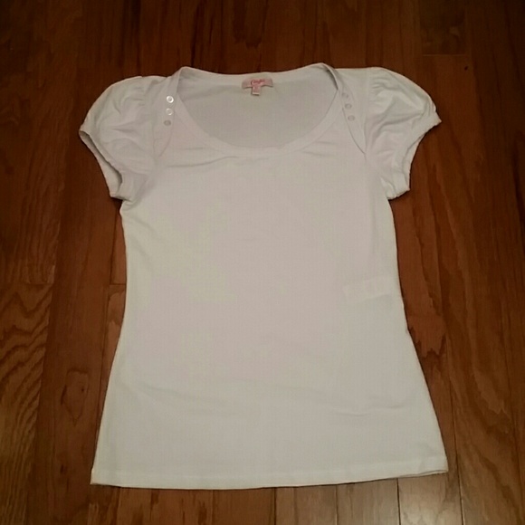 Candies white cap sleeve shirt