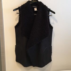Velvet fur vest