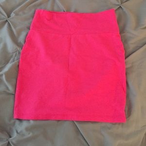 Hot pink bodycon skirt