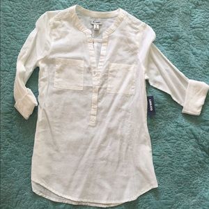 Old Navy Linen Blend Popover