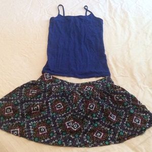 Never worn Cami and Skirt Combo