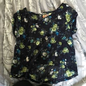 See through lace shirt