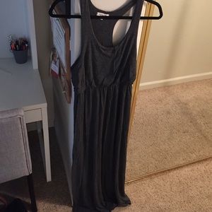 Dark grey racerback maxi dress