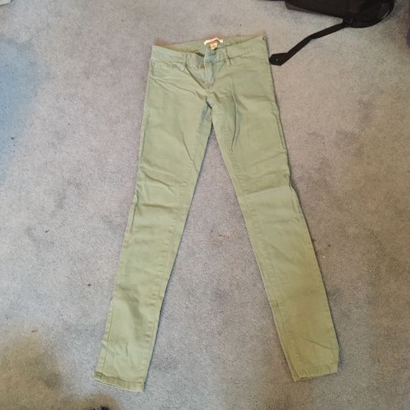 Green jeggings - Picture 1 of 2