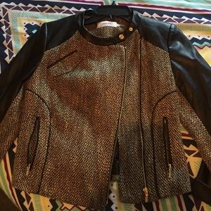 Calvin Klein stylish leather sleeve jacket.