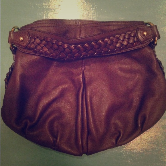 Brown Leather Banana Republic Shoulder Purse