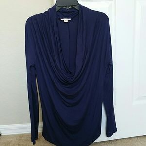Navy Drap Top
