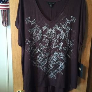 Dark purple long flowing shirt