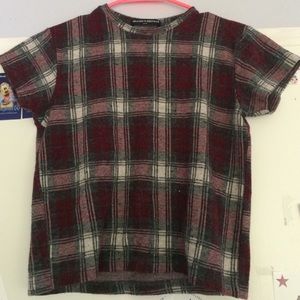brandy Melville plaid tee