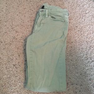 Mint Green Cropped Gap Skinnies