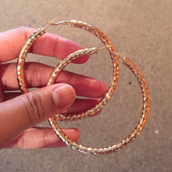 Gold hoop earrings!