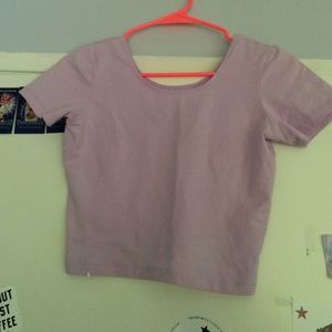 American apparel crop tee